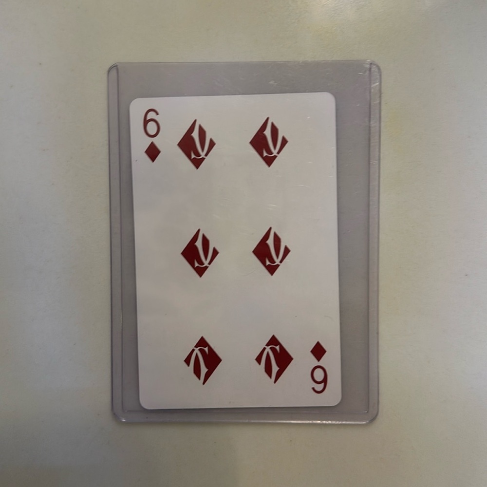 Cartier playing card 6♦️